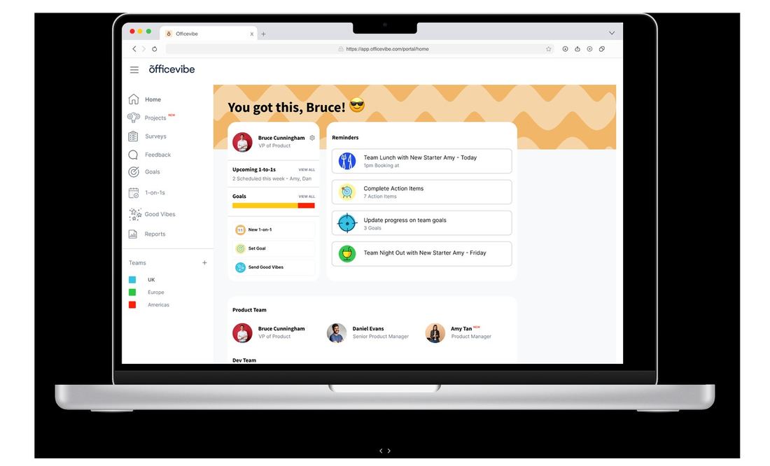 Home navigation after: Projects promoted up near the top of the main navigation