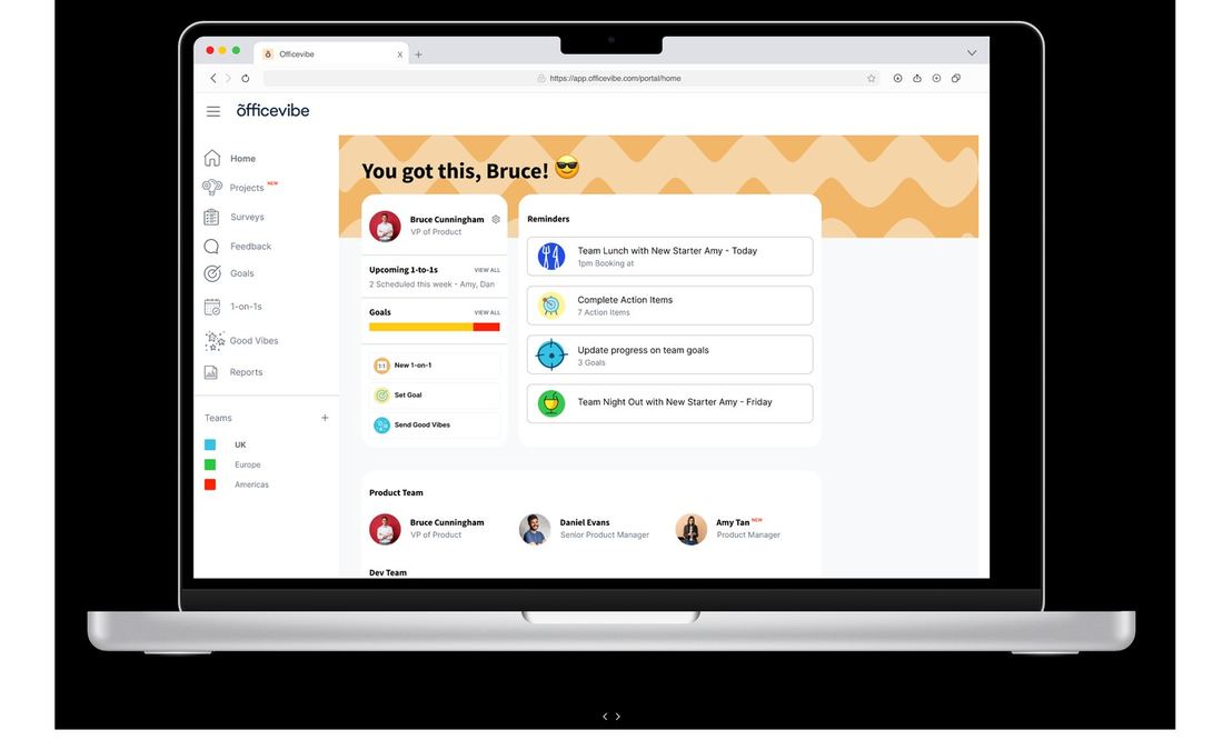 Nav before: Projects sitting low with no label or explanation