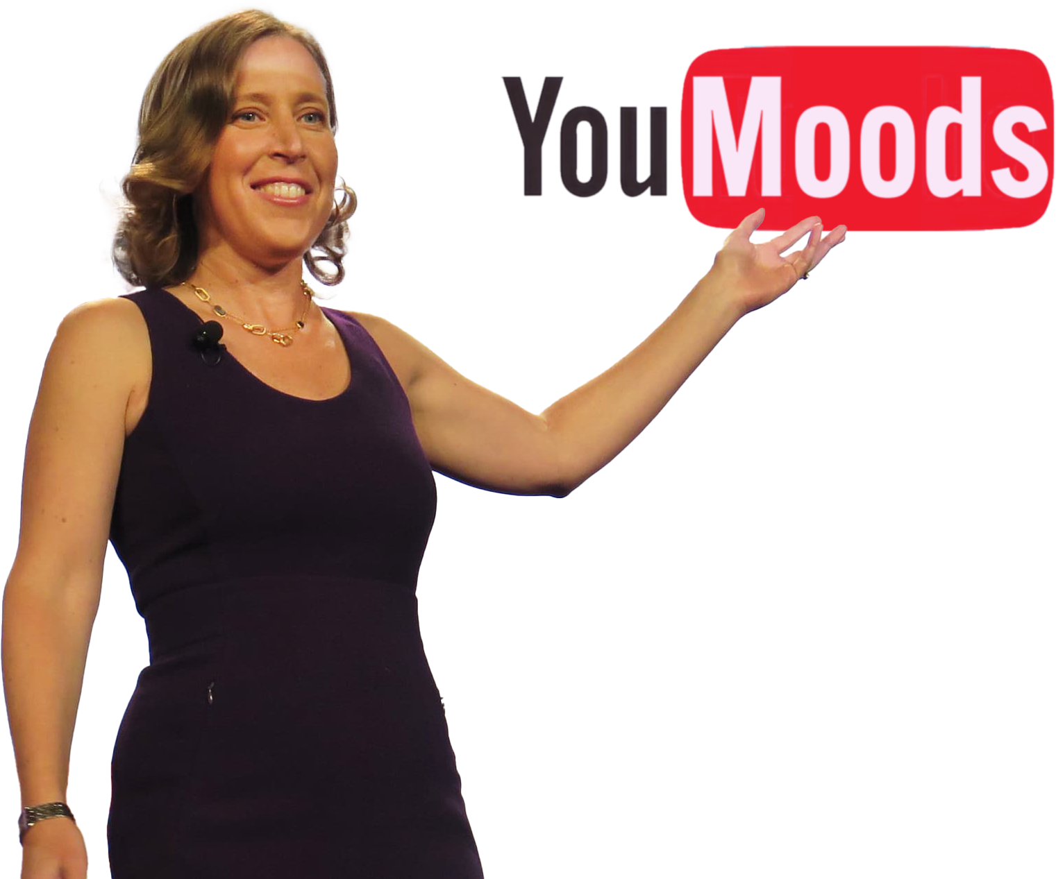 Susan Wojcicki presenting the YouMoods logo