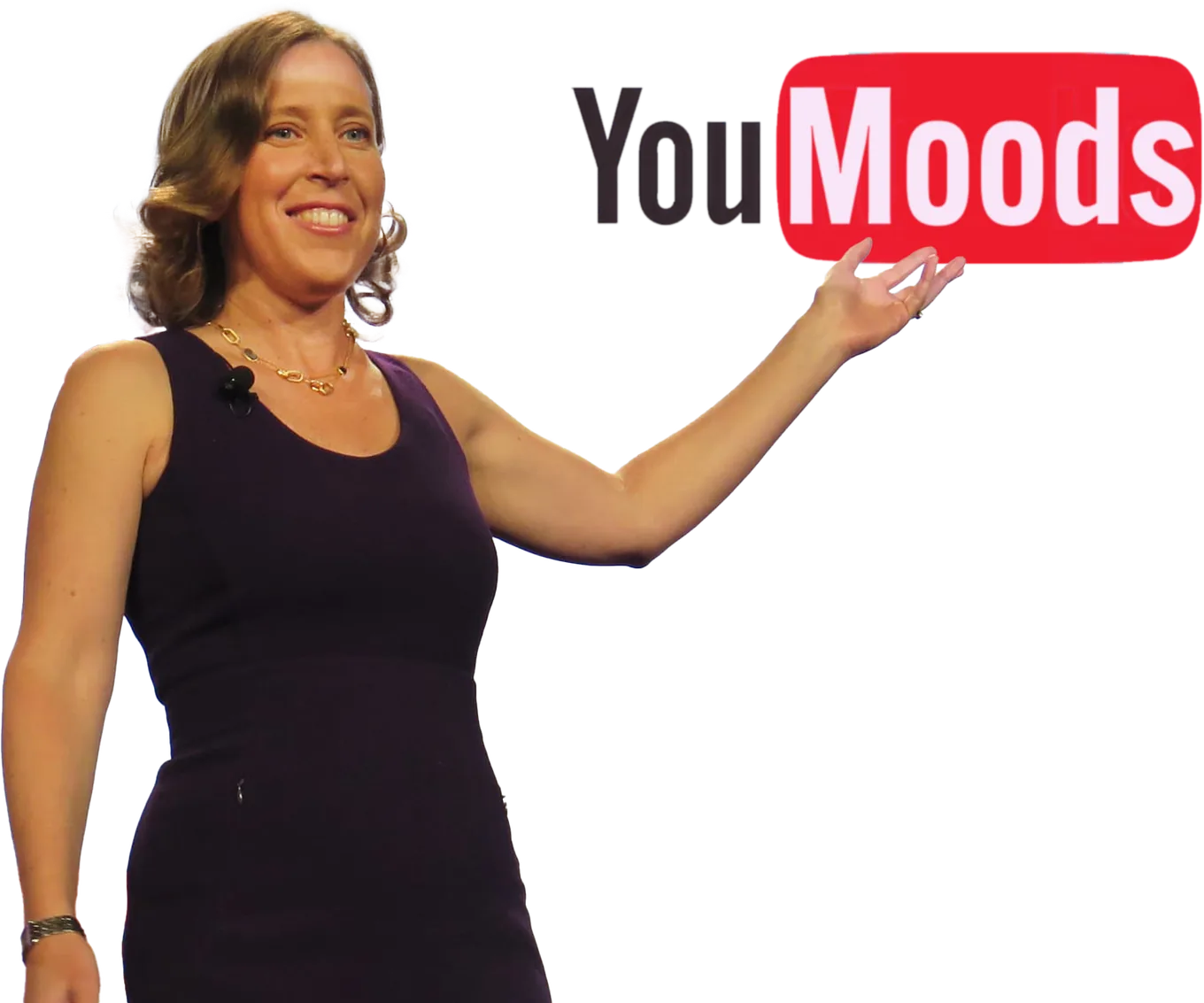 Susan Wojcicki presenting the YouMoods logo
